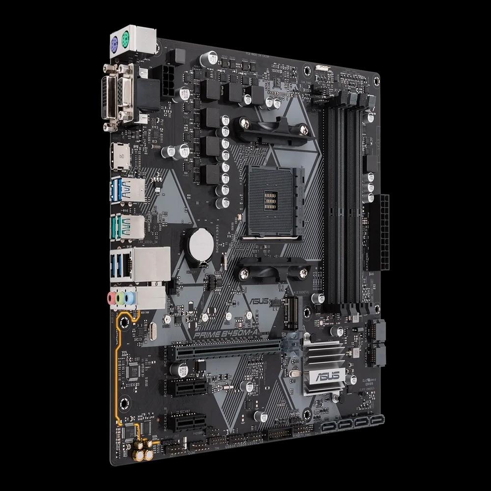 ASUS PRIME B450M-A Moederbord met Socket AM4, Ophalen of Verzenden, Gebruikt, DDR4