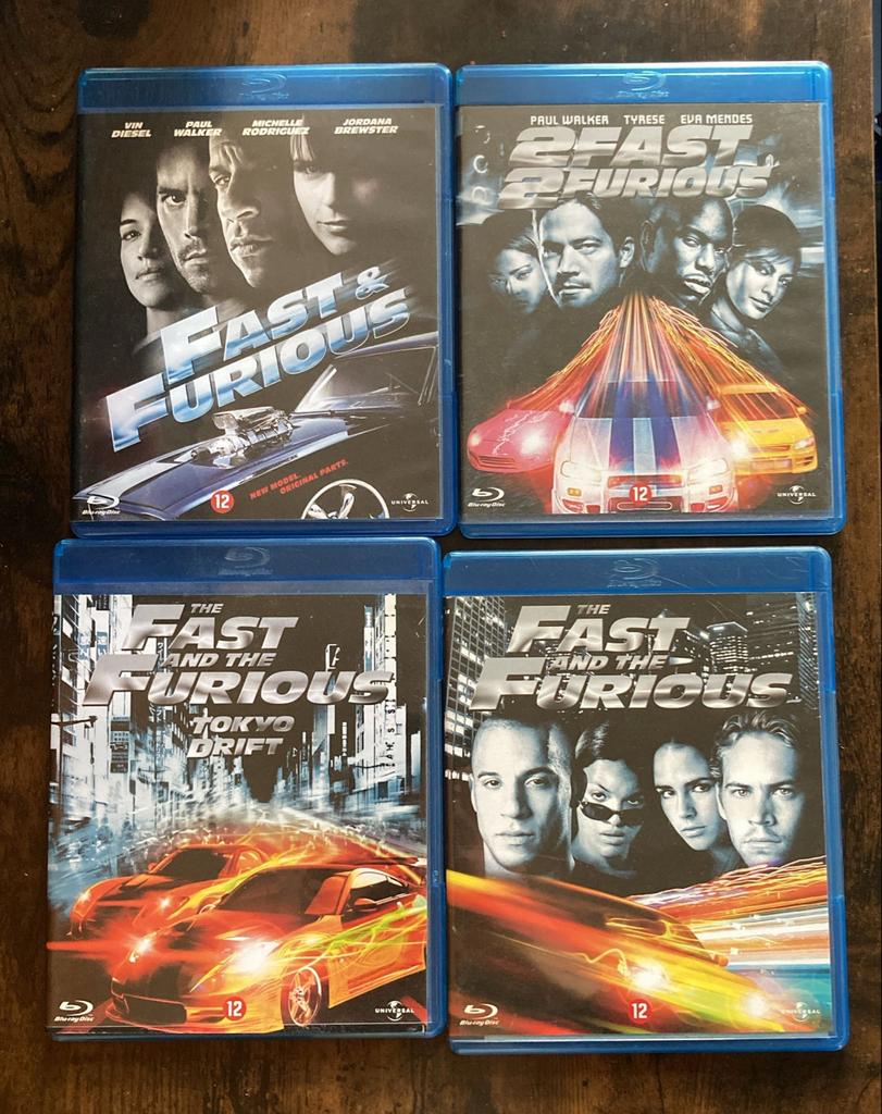 Fast & Furious Blu-ray Collectie (4 films), Ophalen of Verzenden, Zo goed als nieuw, Actie