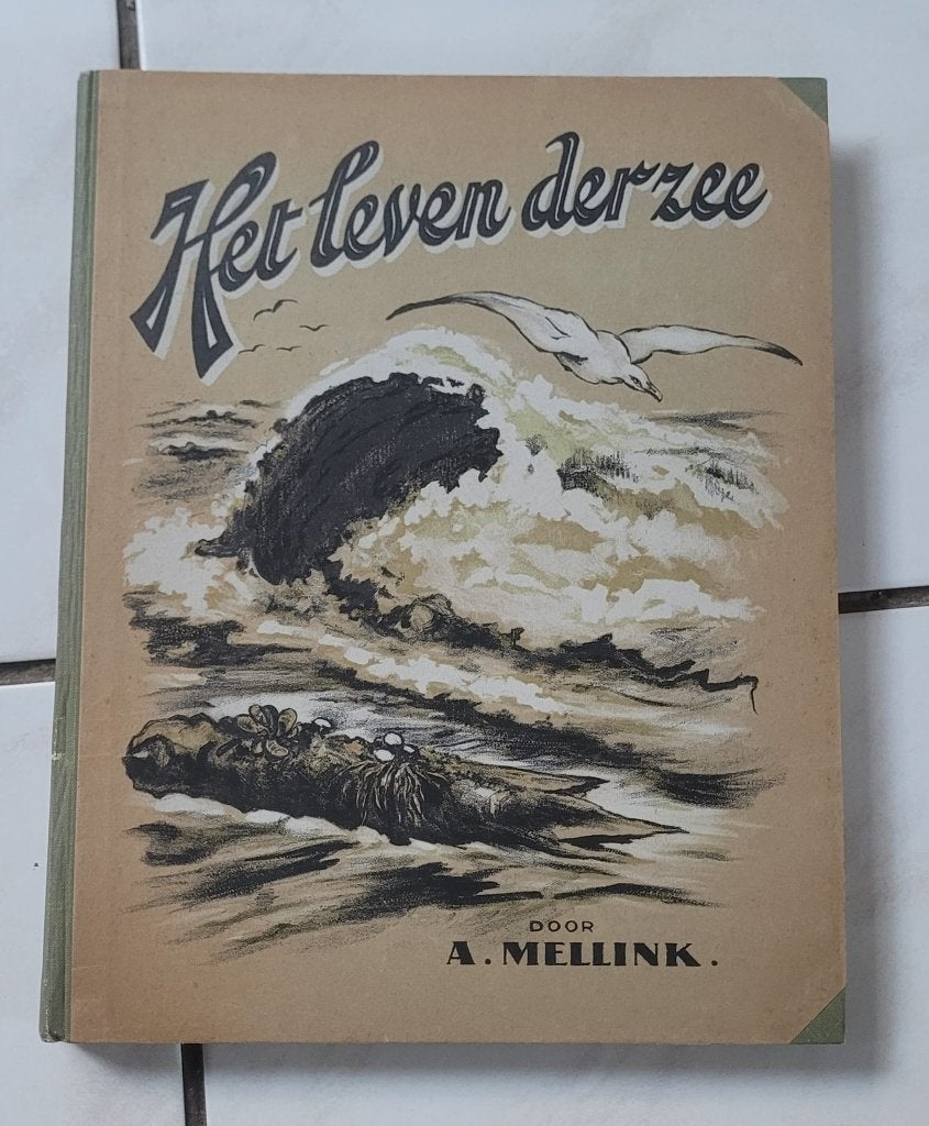 Compleet Plaatjesalbum "Het leven der zee" A. Mellink, 1929, Ophalen of Verzenden, Gelezen