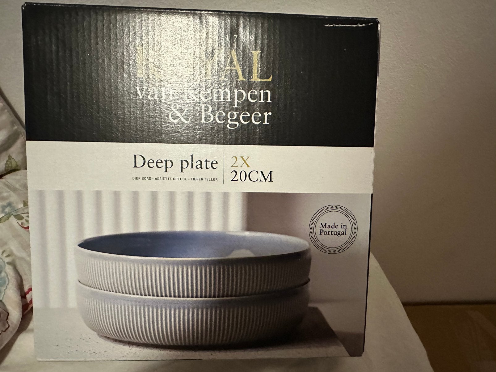 Royal Van Kempen & Begeer diepborden blauwe, Huis en Inrichting, Keuken | Servies, Nieuw, Ophalen of Verzenden, Bord(en), Effen