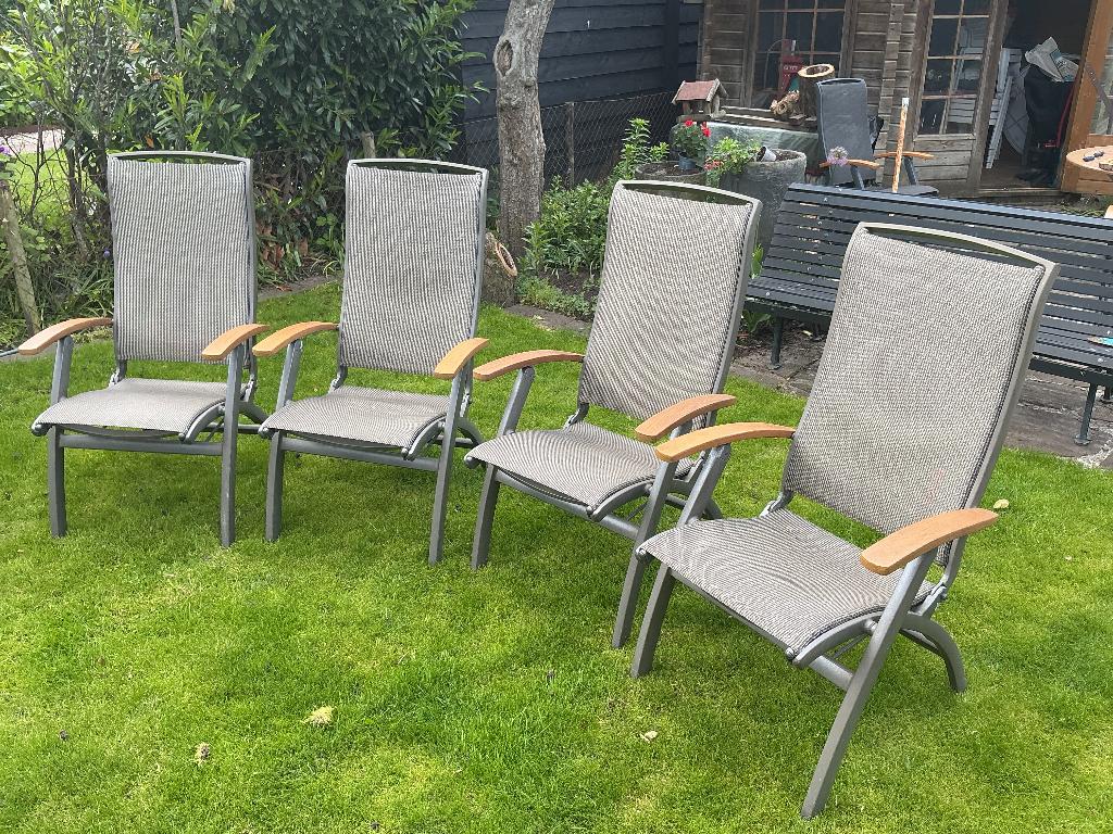 Hartman davinci tuinstoelen, Ophalen, Gebruikt, Aluminium, Inklapbaar