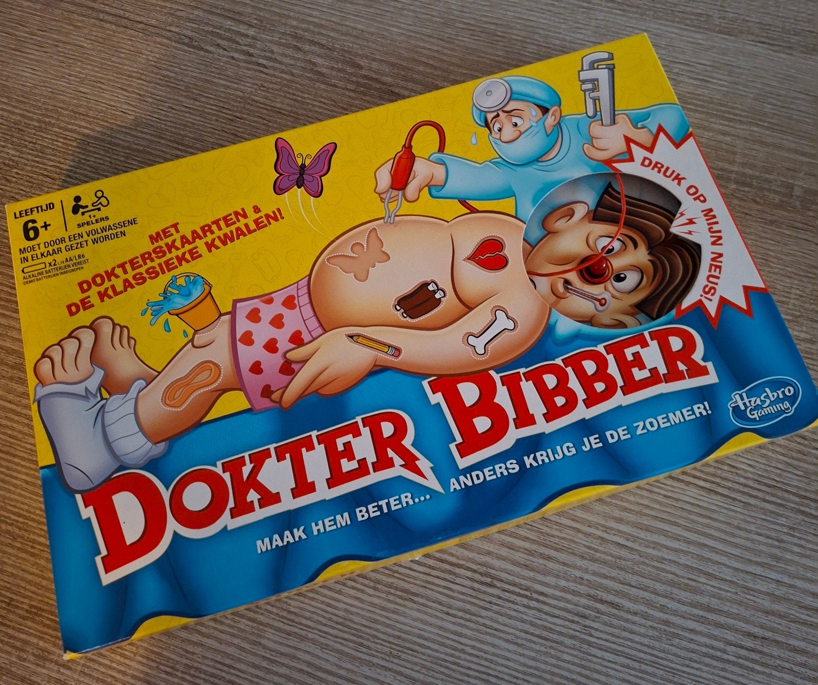 Dokter bibber, Hobby en Vrije tijd, Gezelschapsspellen | Bordspellen, Ophalen of Verzenden, Zo goed als nieuw