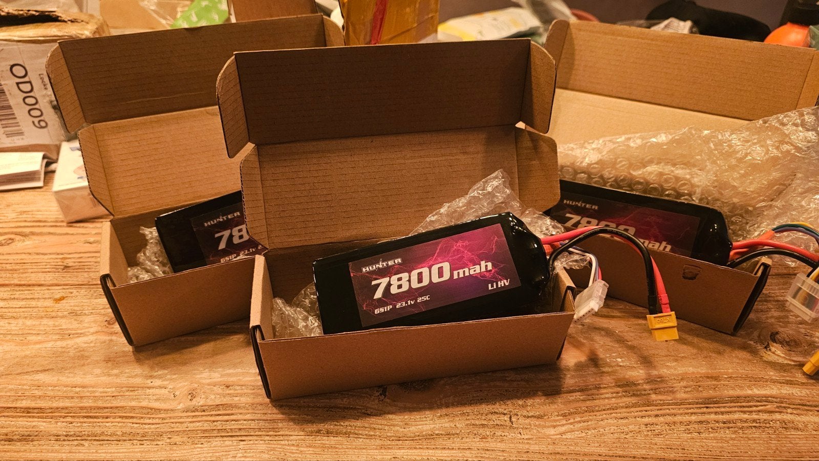 3x Hunter LiHV accu 6S 23.1V 7800mAh 25C XT90, Ophalen of Verzenden, Nieuw