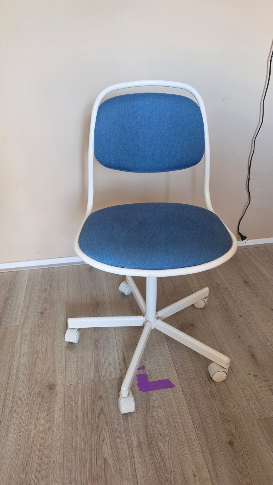 Mooie blauwe bureaustoel, Ophalen, Gebruikt, Blauw, Bureaustoel