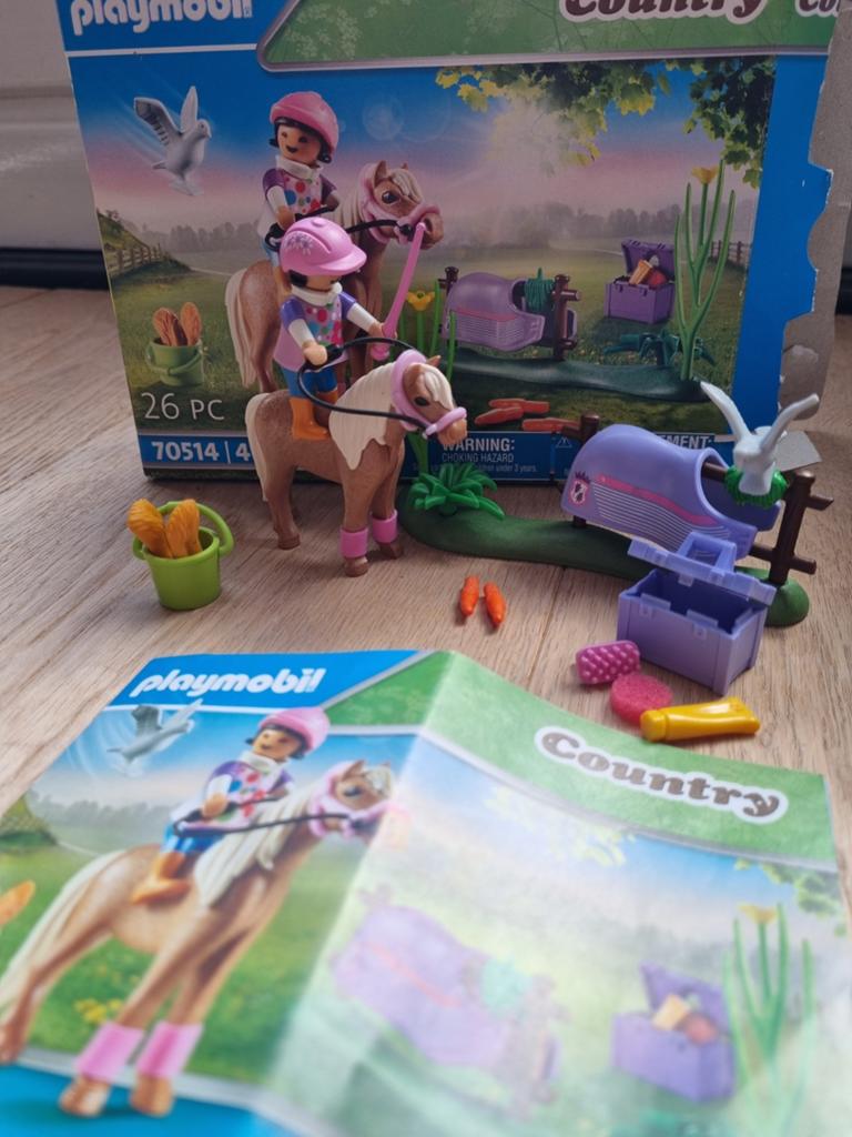 Playmobil Country Ponyrijden met Box - Complete Set 70514, Ophalen of Verzenden, Zo goed als nieuw