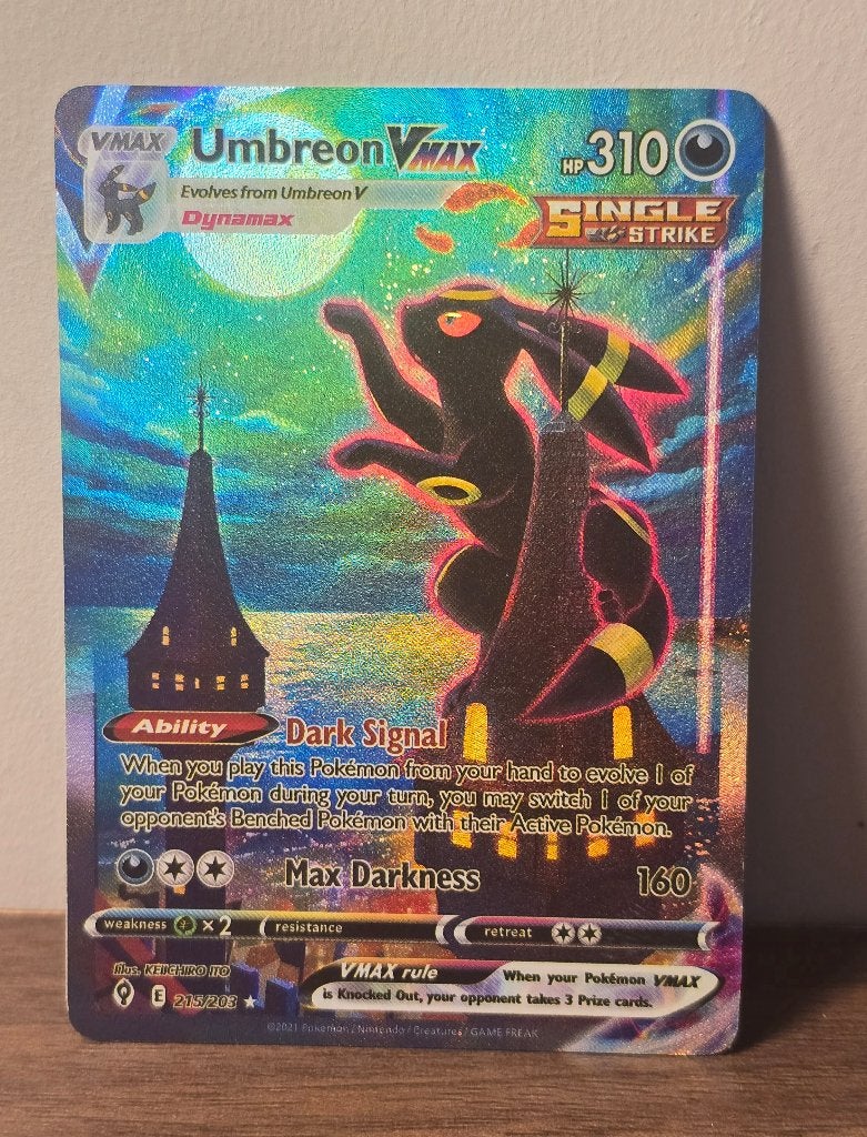 Umbreon Vmax - 215/203 - Evolving Skies - Engels - Near Mint, Ophalen, Zo goed als nieuw, Losse kaart