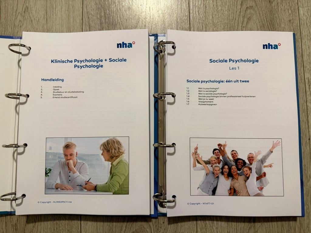 NHA Klinische & Sociale Psychologie Studiemappen – Nieuw, Boeken, Studieboeken en Cursussen, Ophalen of Verzenden, Alpha, Nieuw