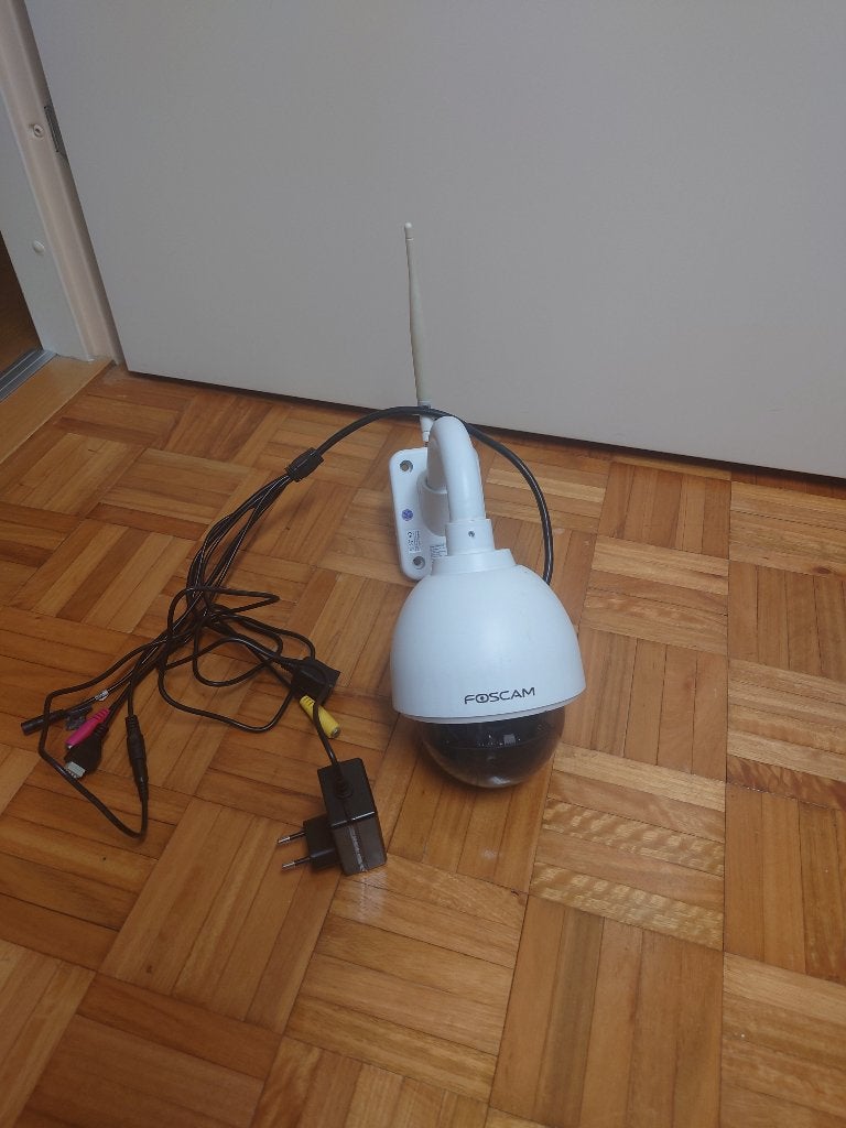 Foscam FI9828P HD Draadloze PTZ Dome IP Camera, Audio, Tv en Foto, Ophalen, Gebruikt, Buitencamera