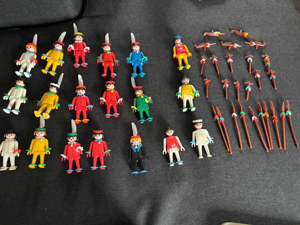 Vintage Playmobil Indianen met accessoires - Goede staat, Ophalen of Verzenden, Gebruikt, Los playmobil