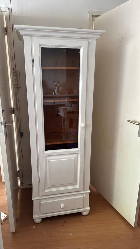 Massieve vitrinekast, Huis en Inrichting, Kasten | Vitrinekasten, Ophalen, 50 tot 100 cm, Zo goed als nieuw, Minder dan 100 cm