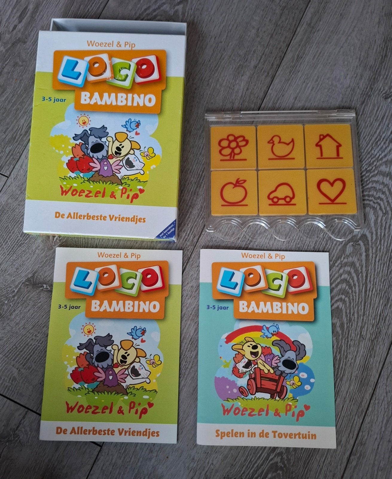 bambino locodoos met 2 boekjes Woezel & Pip, Kinderen en Baby's, Ophalen of Verzenden, Zo goed als nieuw