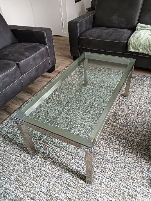 Glazensalontafel, Ophalen, Gebruikt, 100 tot 150 cm, 50 tot 100 cm