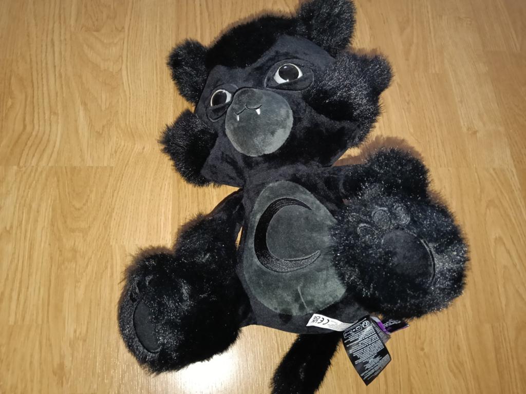 Zwarte Pluche Kat/Panter Knuffel met Maan Symbool, Ophalen of Verzenden, Nieuw
