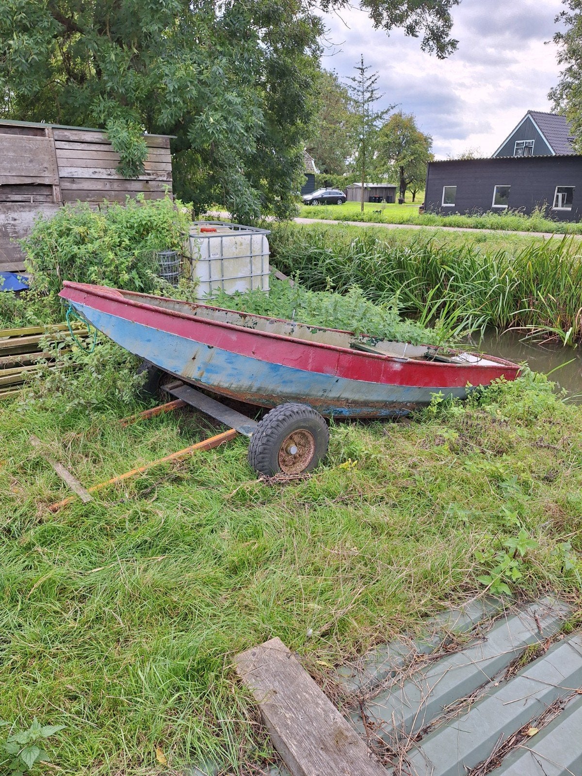 vlet schuit sloep, Ophalen
