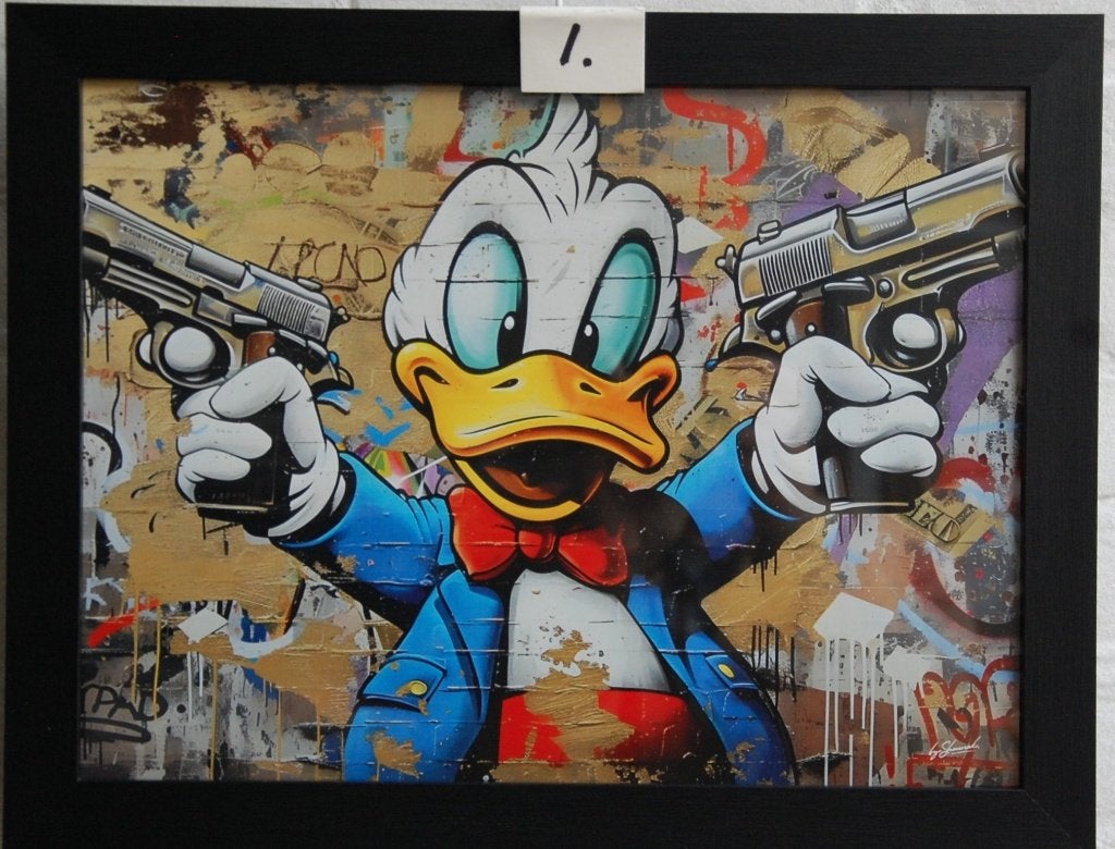 Donald Duck 3 luik schilderijtjes., Ophalen