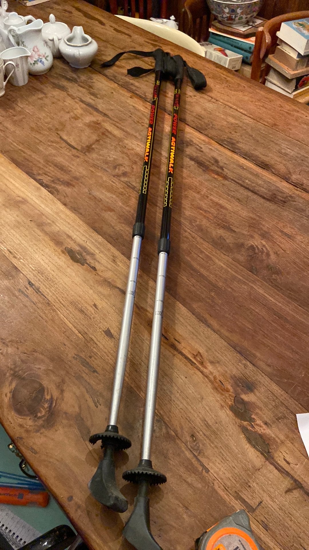Trial nordic walking wandelstokken verstelbaar carbonstokken, Ophalen, Verstelbaar, Zo goed als nieuw