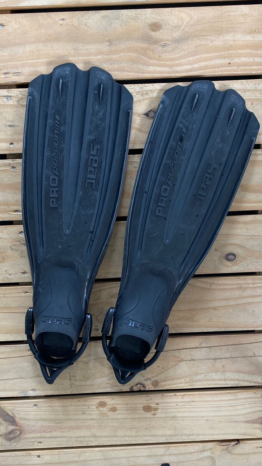 Seac Sub Propulsion S Zwart - L/XL, Watersport en Boten, Duiken, Zo goed als nieuw, Zwem- of Duikvliezen, Ophalen of Verzenden
