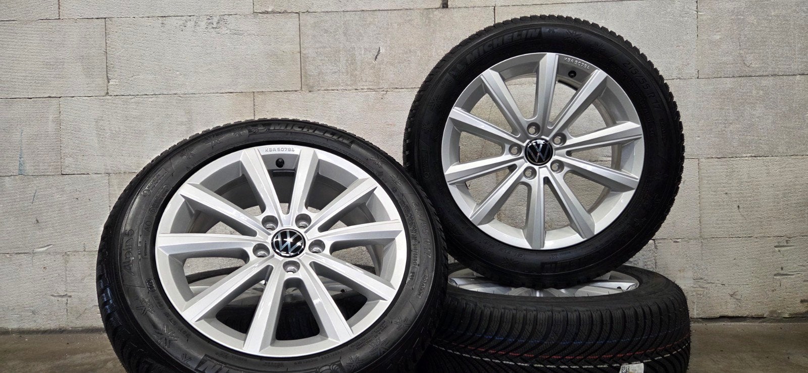 17" VW T-roc Passat velgen Michelin winterbanden NIEUW, 215 mm, Banden en Velgen, Nieuw, 17 inch