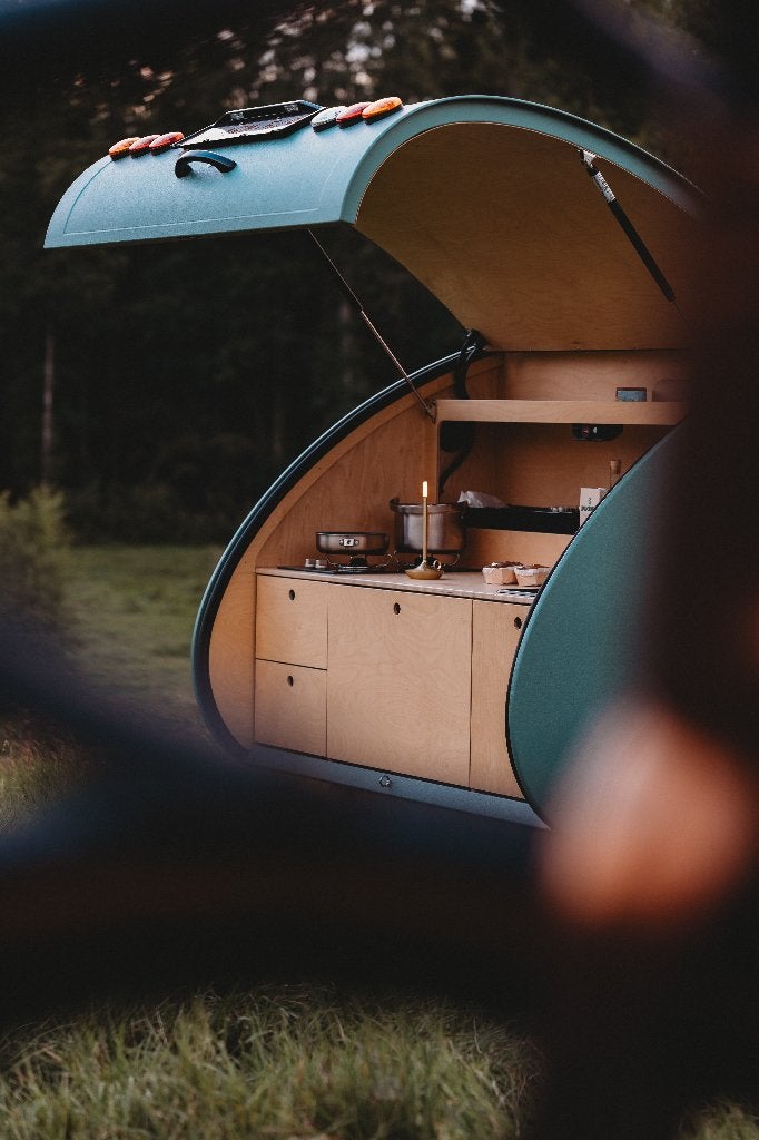 Pure Camper - Deluxe 2025 - Teardrop mini caravan., Tot en met 2, Particulier, 4 tot 5 meter, 500 - 750 kg