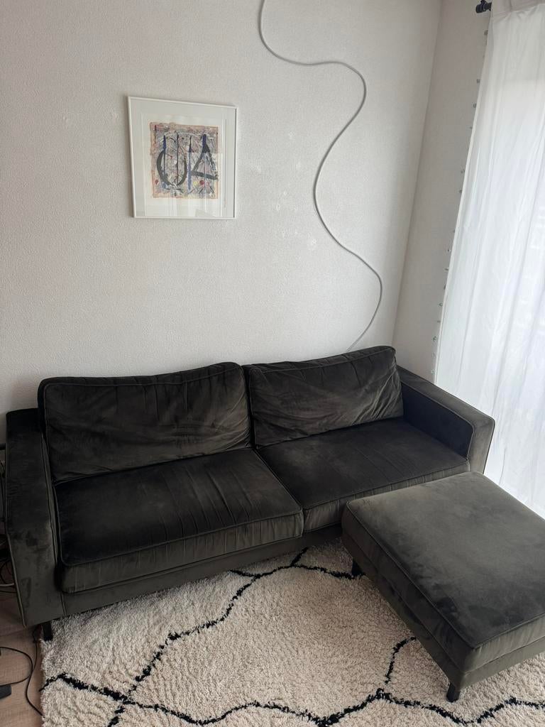 WOOOD Bank Karwei met hocker 230cm, Ophalen, Zo goed als nieuw