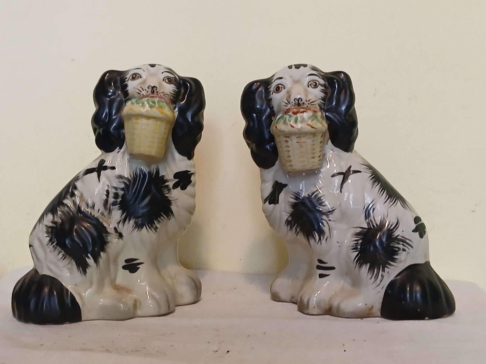 Prachtig stel 19e eeuwse Staffordshire beeldjes, Ophalen of Verzenden, Zo goed als nieuw