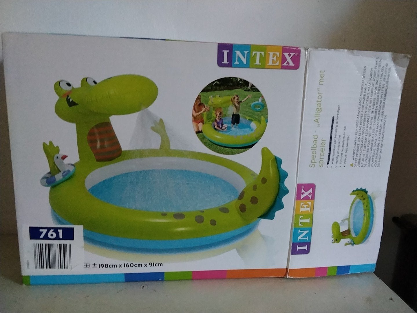 Intex Krokodil Speelbad met Sproeier - Plezier voor Kids, Kinderen en Baby's, Speelgoed | Buiten | Opblaasfiguren, Ophalen of Verzenden