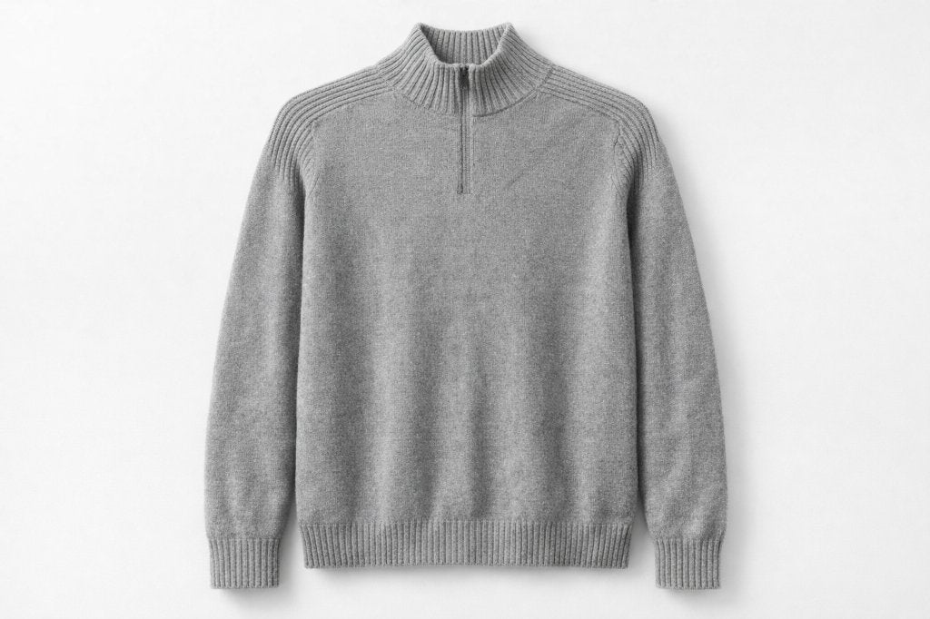 Grijze Eddie Bauer katoenen trui met rits – maat XL, Kleding | Heren, Maat 56/58 (XL), Ophalen of Verzenden, Zo goed als nieuw