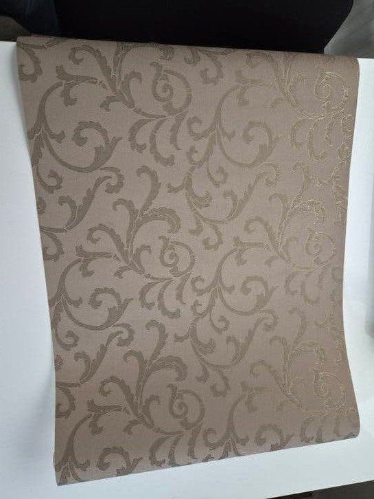 Eijffinger Vinyl Behang - floraal patroon, Ornamentaal, Bruin, Ophalen of Verzenden, Vinylbehang