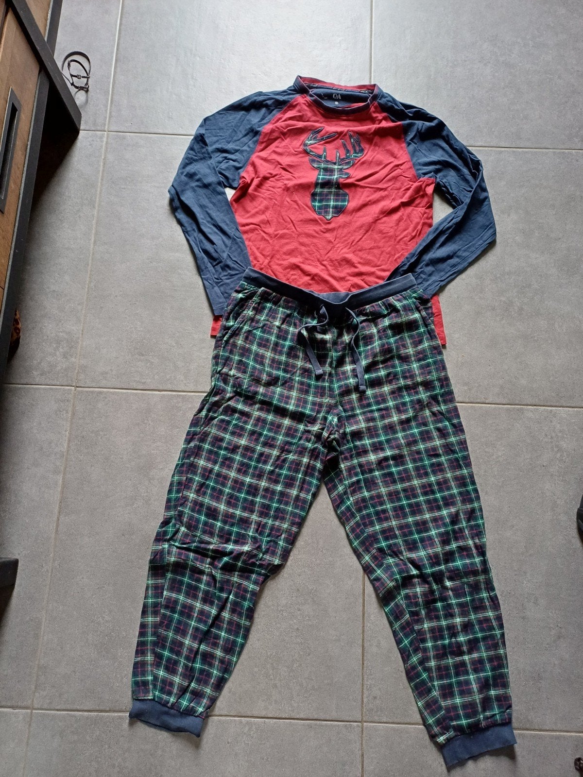 C&A Pyjama Maat M met hertenprint, Kleding | Heren, Pyjama's, Ophalen of Verzenden, Gedragen, C&A