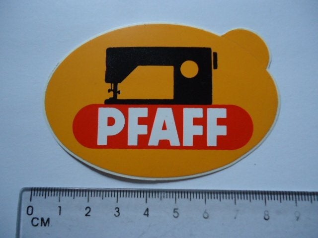 sticker oud PFAFF origineel logo plastic naaimachine retro, Verzenden, Zo goed als nieuw, Bedrijf of Vereniging