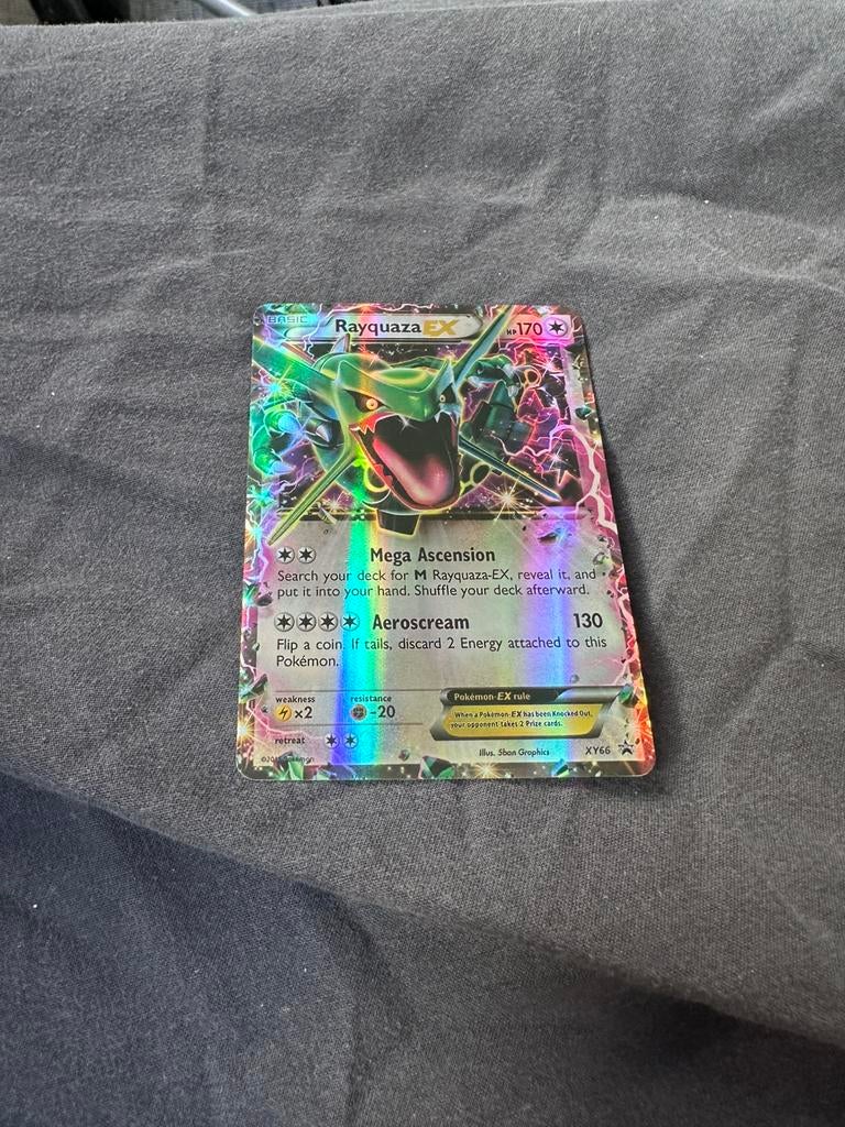 Pokemon card kaart RayquazaEX Rayquaza EX, Ophalen of Verzenden, Zo goed als nieuw