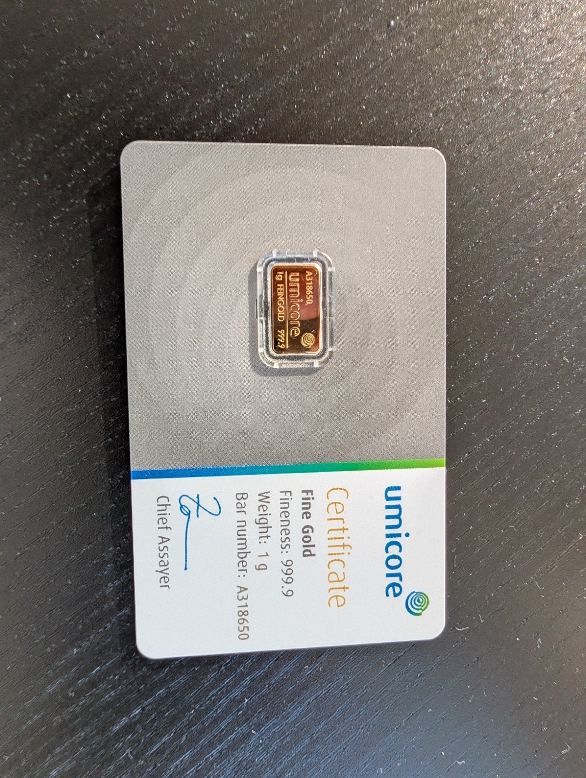 1 gram Umicore goudbaar 999.9 puur goud, Ophalen of Verzenden
