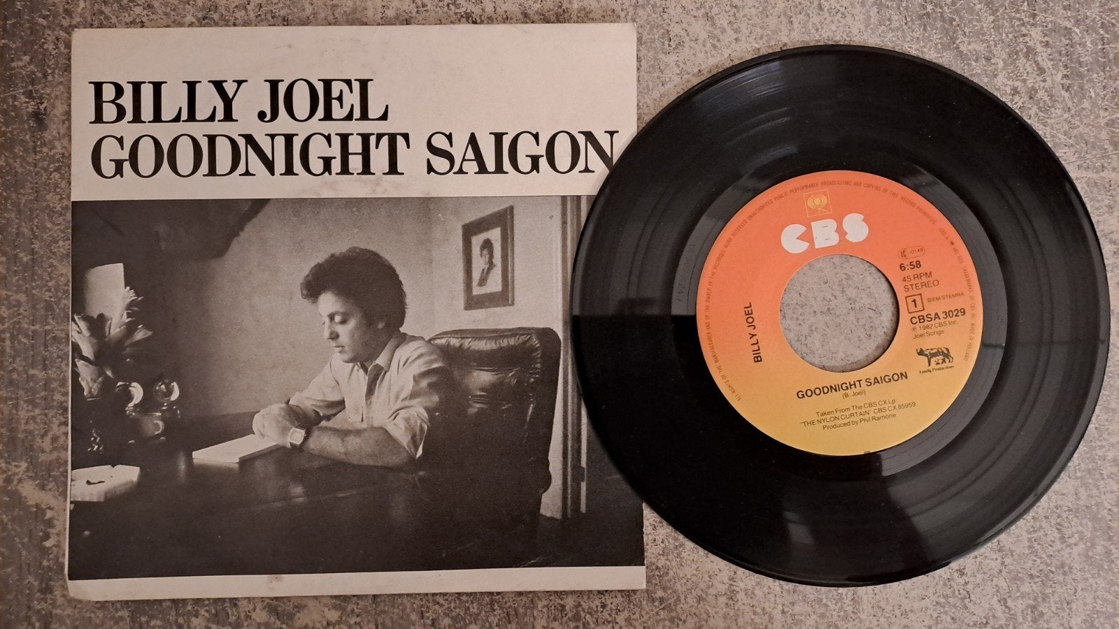 Billy joel  - goodnight saigon, Gebruikt, 7 inch, Pop, Fotohoes