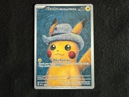 Grey felt hat pikachu NM, Ophalen of Verzenden, Zo goed als nieuw, Losse kaart