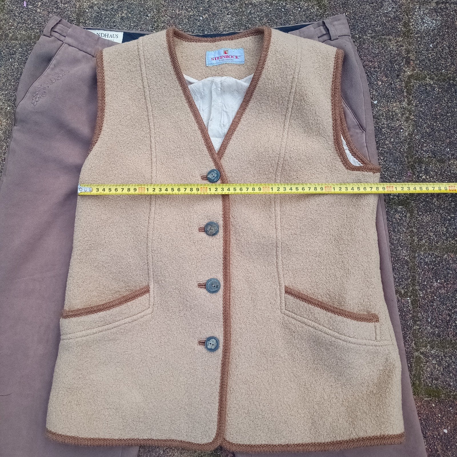 Steinbock M  48 Tiroler trachten vest gilet Oktoberfest, Kleding | Heren, Steinbock, Maat 48/50 (M), Ophalen of Verzenden, Overige thema's