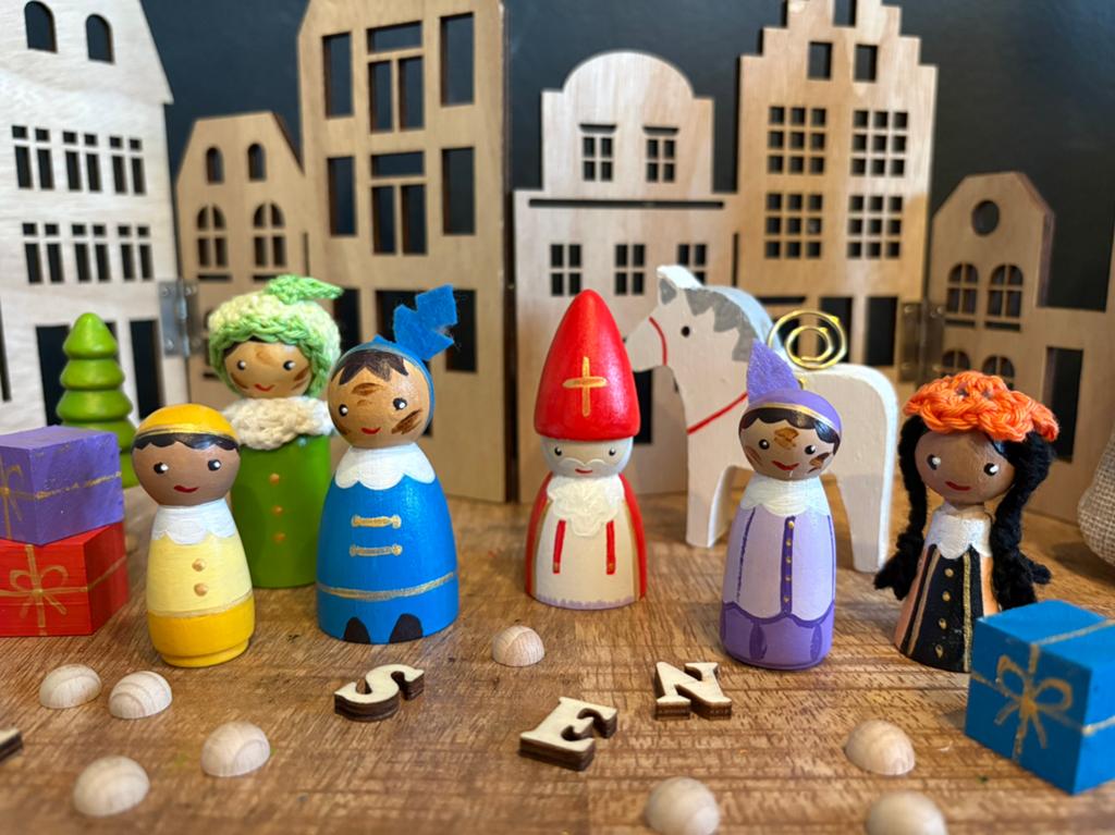 Peg dolls sinterklaas, Ophalen of Verzenden