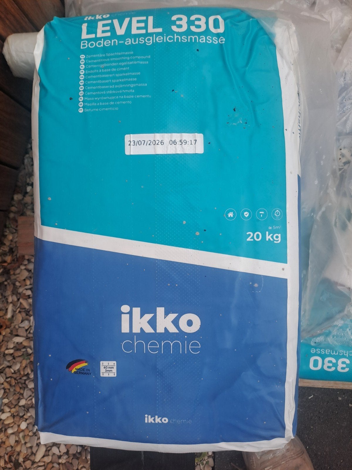 4x 20kg egaline, egalisatie mortel, Ophalen, Nieuw