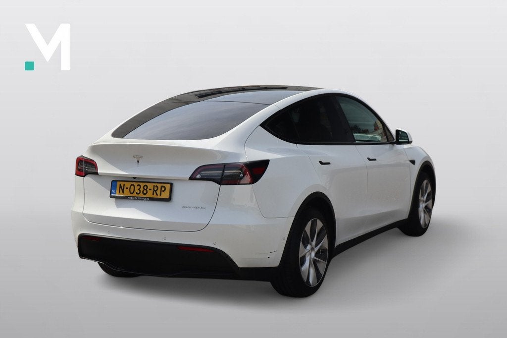 Tesla Model Y Long Range AWD 75 kWh SOH89% Clima Pano Cruise, Gebruikt, Wit, 351 pk, 1600 kg