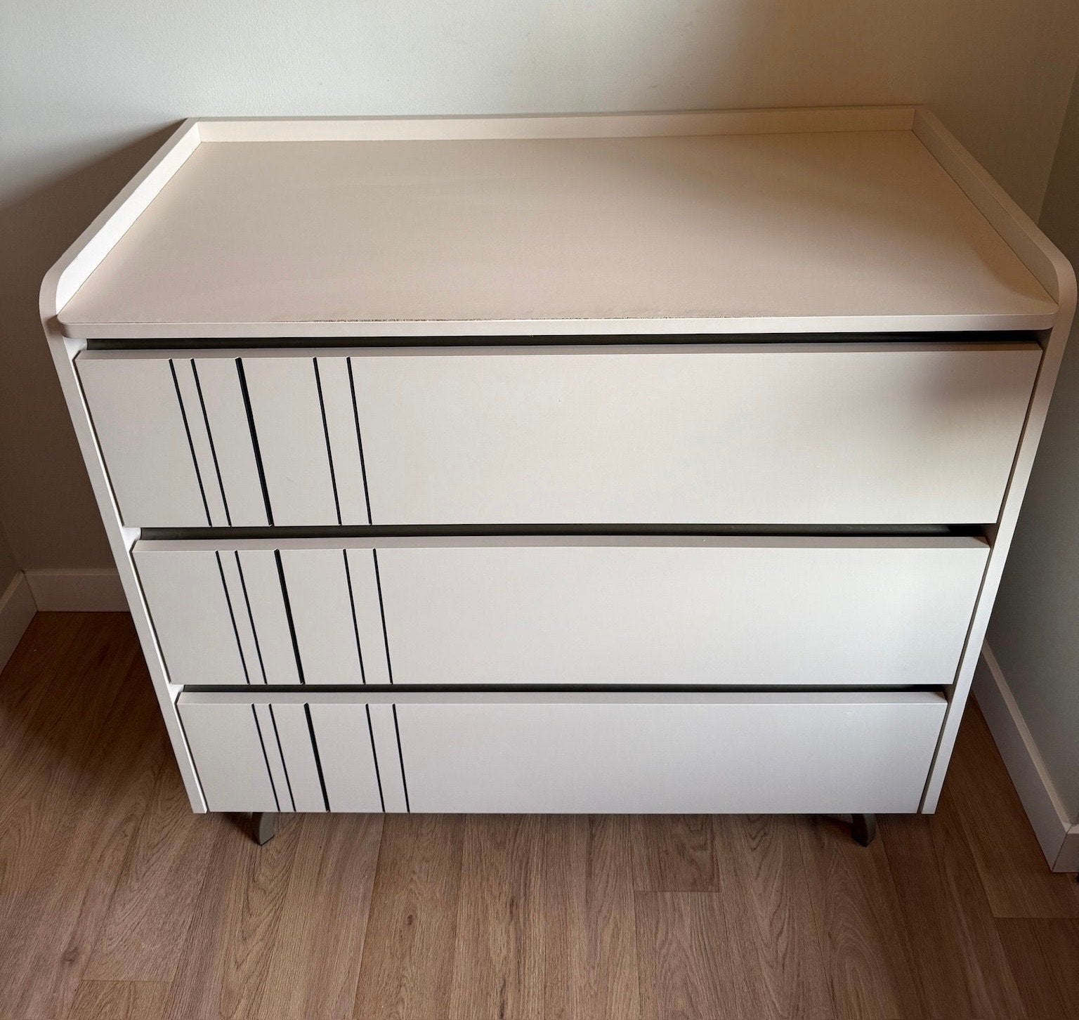 Beige commode met 3 lades - Friendly Amsterdam, Ophalen, Gebruikt, Commode