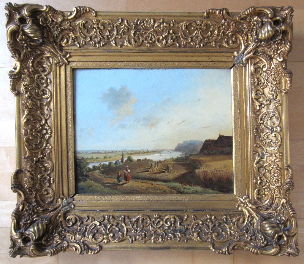 CORNELIS FRANÇOIS ROOS 1802 - 1884==figuren in landschap, Ophalen of Verzenden
