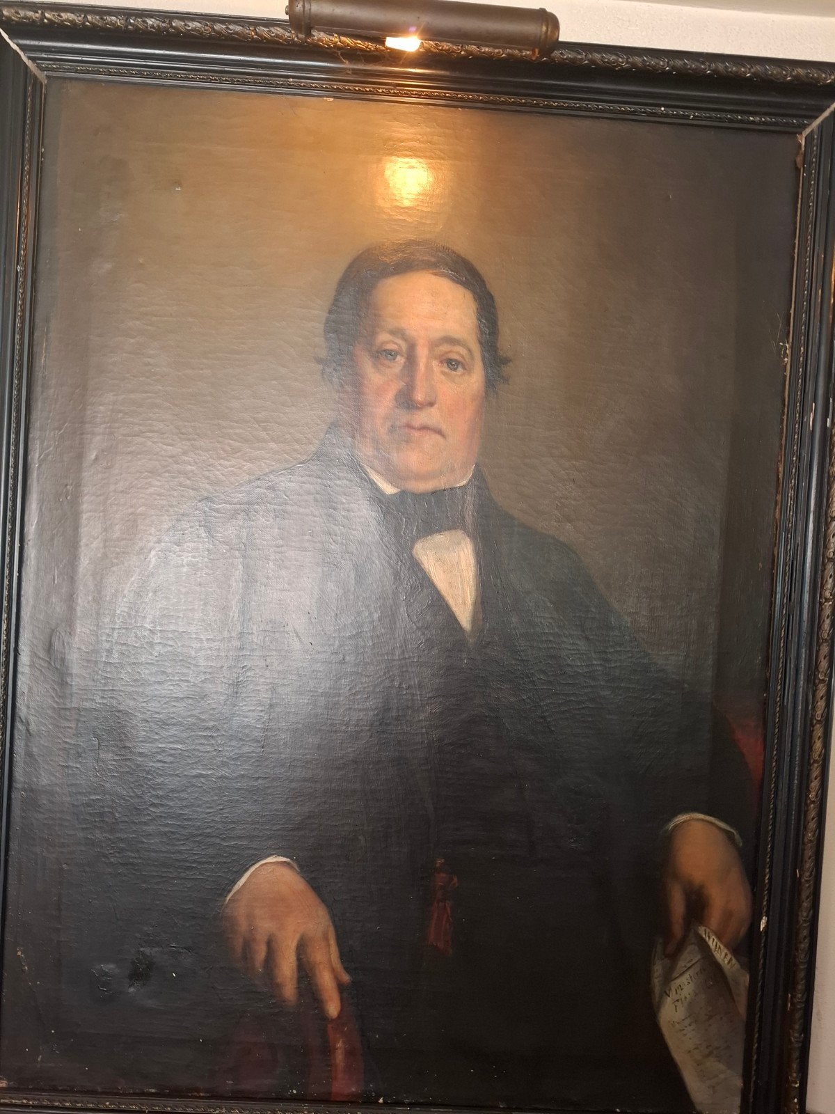 Portret van een heer door Johannes Arnoldus Heijermans, Ophalen of Verzenden