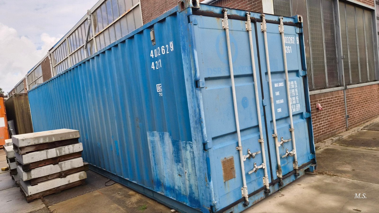 Zeecontainer gebruikt, Ophalen, Gebruikt