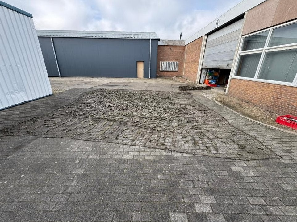 Camouflagenet jutestof jaren 50/60/70 - 3 x 3 meter - nr. 43, Verzamelen, Militaria | Algemeen, KL, Overige typen, Ophalen of Verzenden