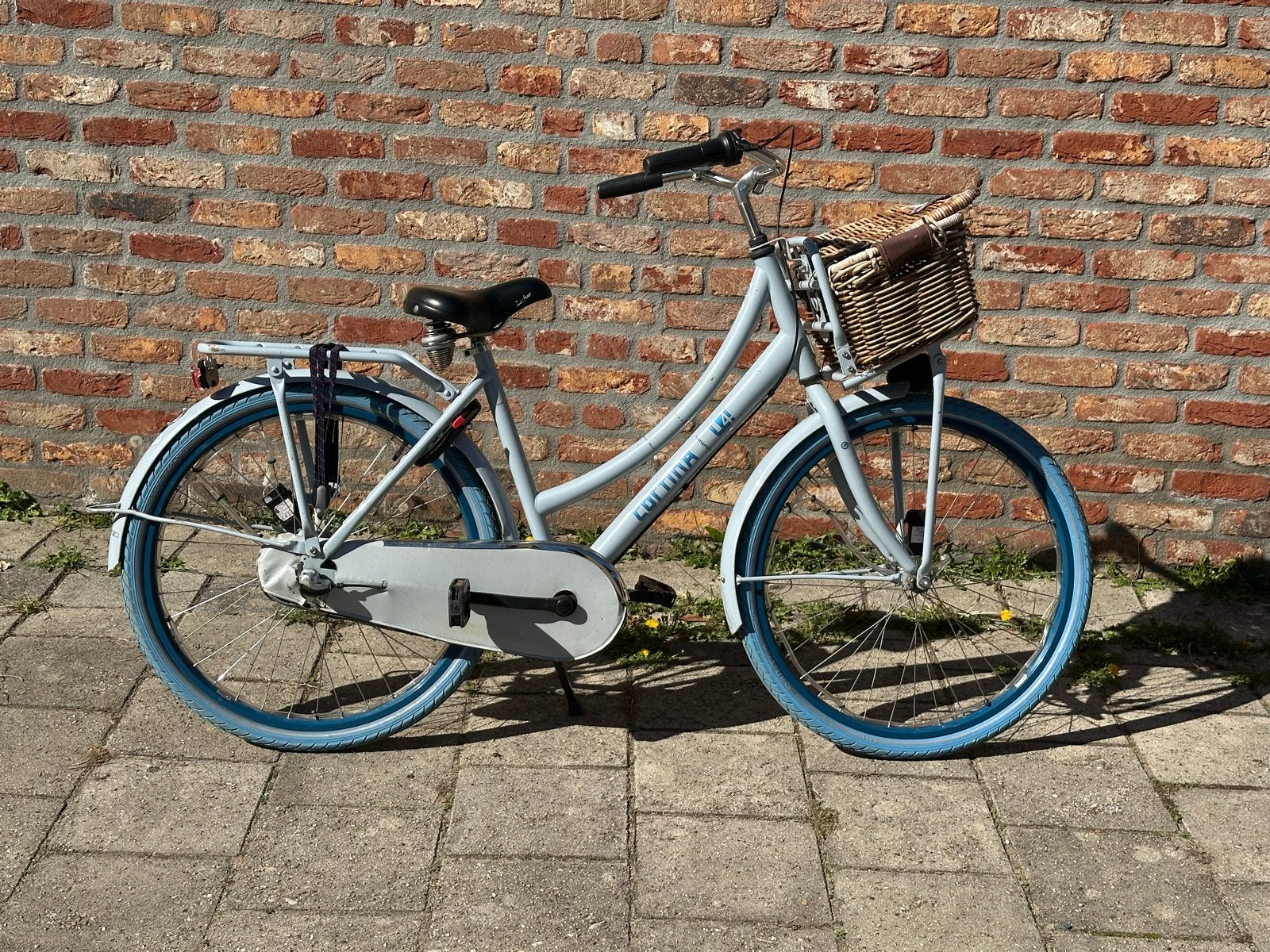 Cortina U4 Transportfiets 24 inch - Lichtblauw met mand, Overige merken, Terugtraprem, 47 tot 50 cm, Ophalen of Verzenden