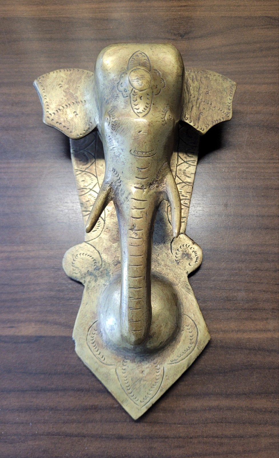 Fraaie oude zware messing deurklopper / Olifant - vintage, Antiek en Kunst, Antiek | Koper en Brons, Ophalen of Verzenden, Koper