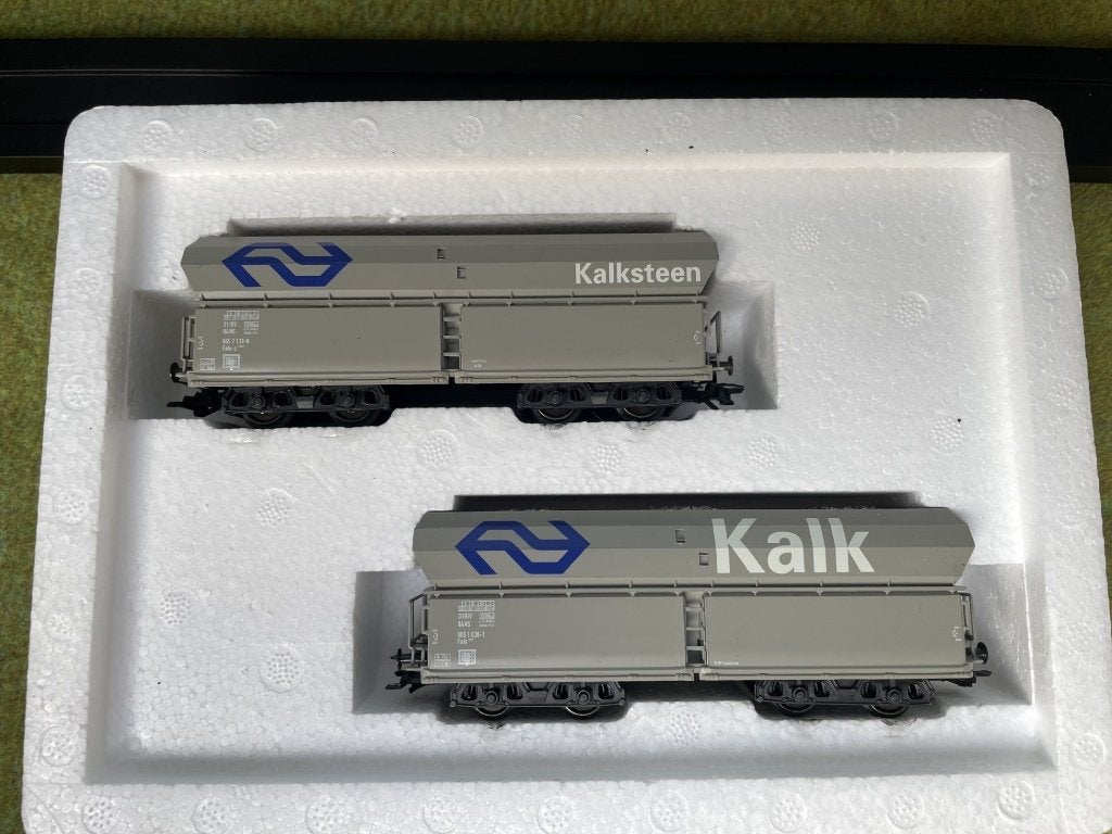 Märklin 46242 Set van twee grootvolume-kalkwagens NS, Wisselstroom, Treinset, Ophalen of Verzenden, Märklin
