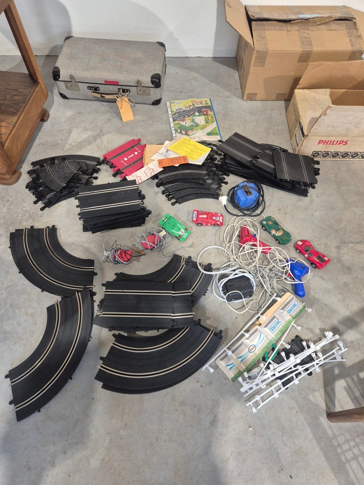 Scalectrix vintage racebaan met 4 auto's, Kinderen en Baby's, Speelgoed | Racebanen, Overige merken, Gebruikt, Onbekend, Ophalen of Verzenden