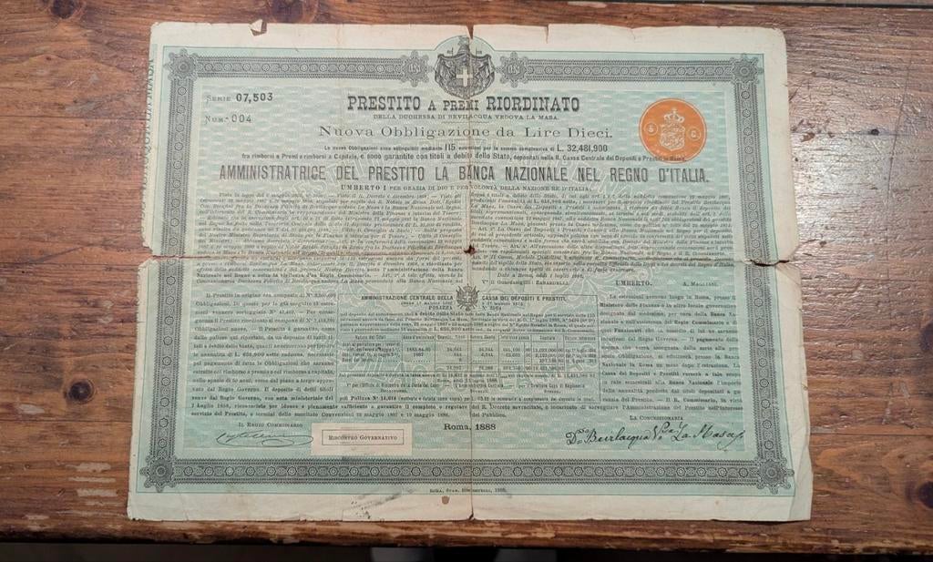 Italië obligatie, Ophalen of Verzenden, Italië