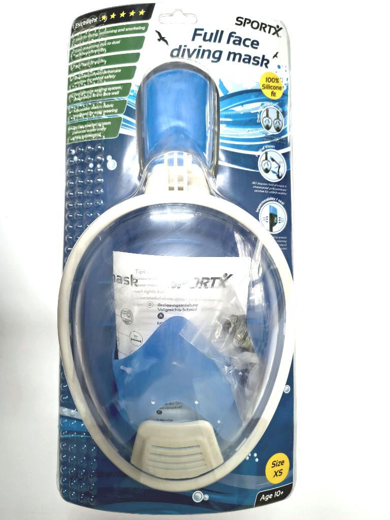 SportX Full Face Diving Mask - Duikmasker Snorkel Set XS, Info@vandermeulen.com, Jongen of Meisje, One size, Nieuw