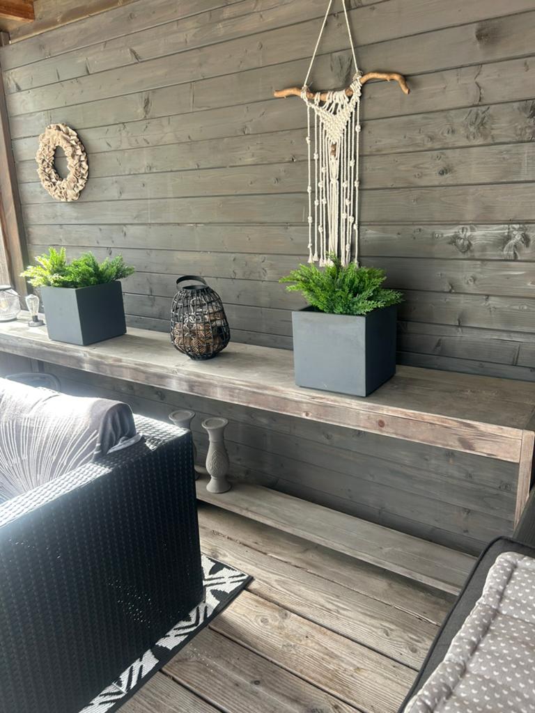 side tafel, Tuin en Terras, Ophalen of Verzenden, Zo goed als nieuw, Hout